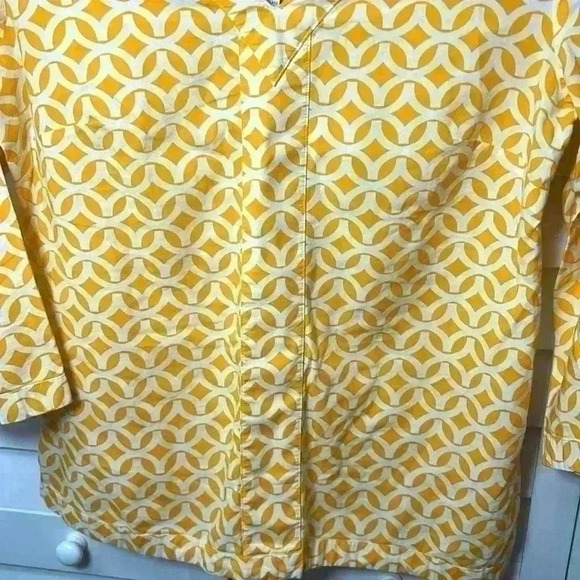 Peter Millar V-Neck 3/4 Sleeve Top Size Small Orange/White - Picture 3 of 8